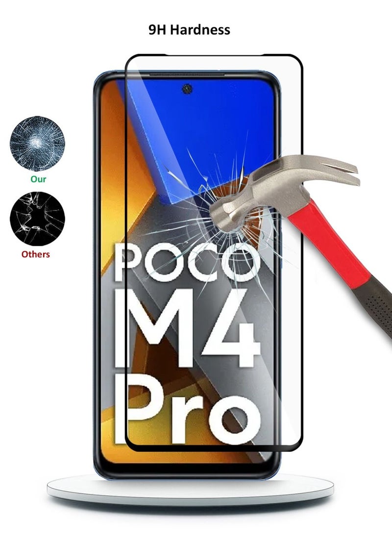 Techie - Techie Anti Reflection Anti Bubbles 9H Hardness 5D Tempered Glass Screen Protector For Xiaomi Poco M4 Pro - Image 1