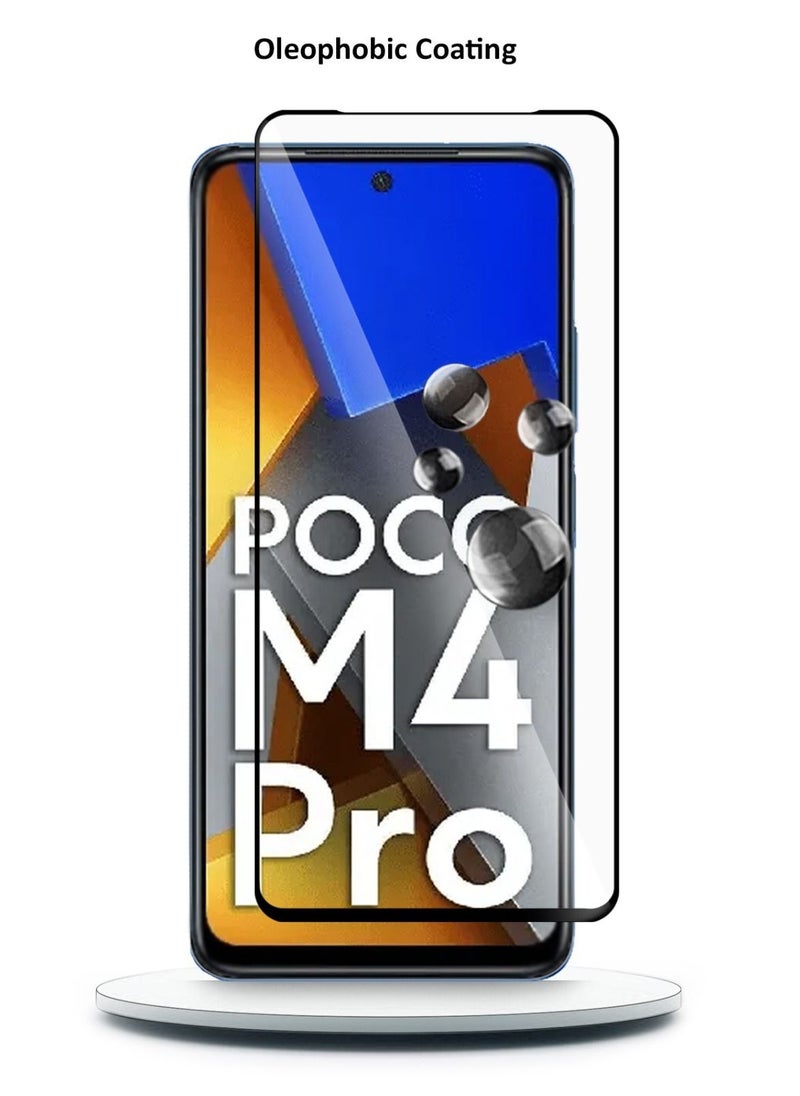 Techie - Techie Anti Reflection Anti Bubbles 9H Hardness 5D Tempered Glass Screen Protector For Xiaomi Poco M4 Pro - Image 1