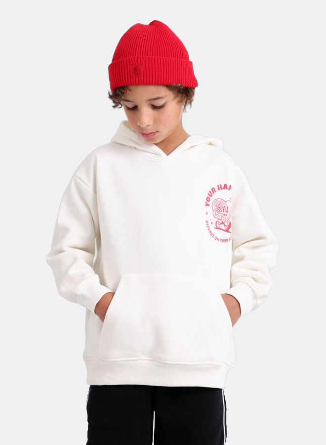 playmore Unisex Cozy Blend Ice Cap – Red with Victory Sign Print - Image 3