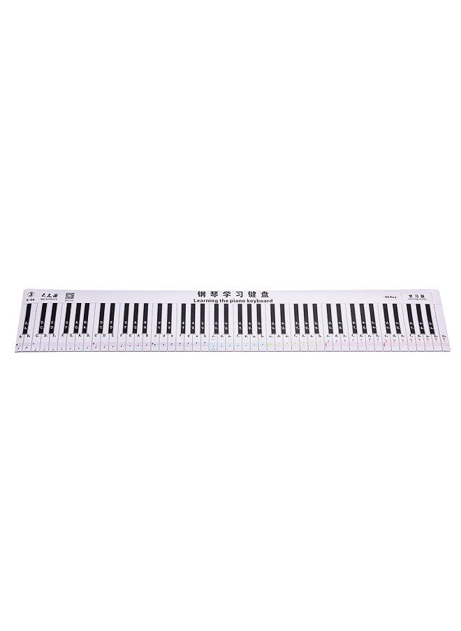 Generic - Fingering Version 88 Keys Piano Keyboard Fingering Practice Chart Sheet with Notes & Stave Reference Piano Teaching Guide Assistive Tool for Bebinners Students Kids - Image 1