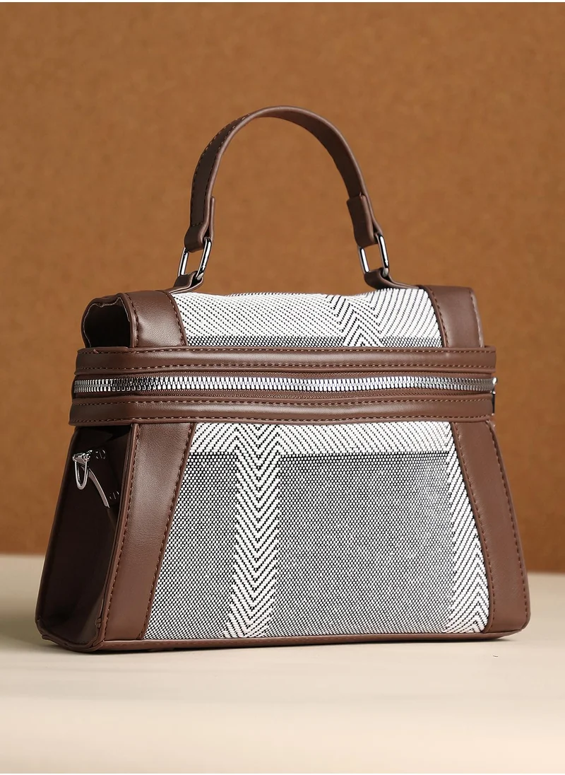 صوص هاوت Women's The Epistola Hand Bag - Chocolate Brown & Midnight Black