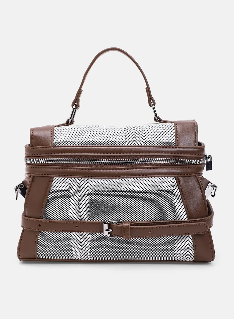 Haute Sauce Women's The Epistola Hand Bag - Chocolate Brown & Midnight Black