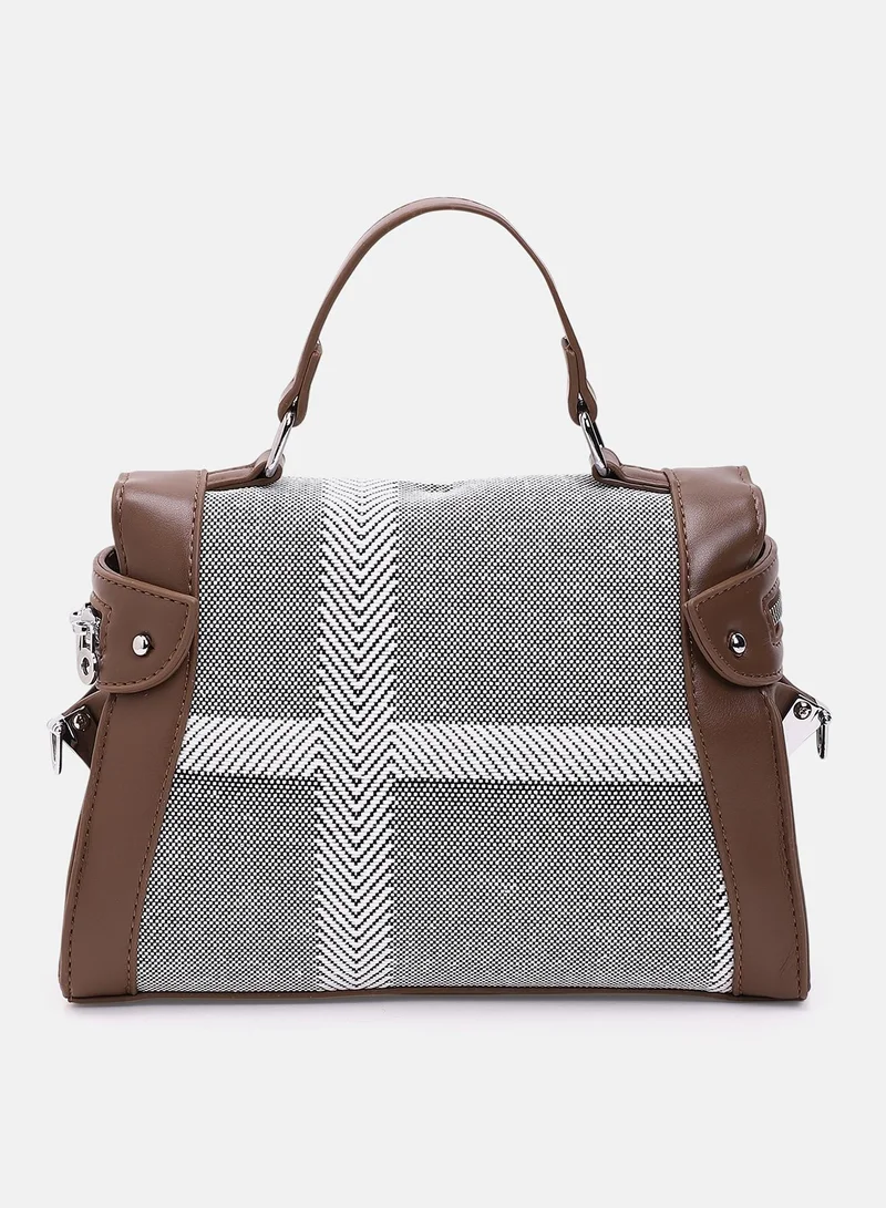 Haute Sauce Women's The Epistola Hand Bag - Chocolate Brown & Midnight Black