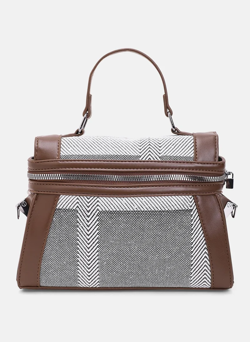 Haute Sauce Women's The Epistola Hand Bag - Chocolate Brown & Midnight Black