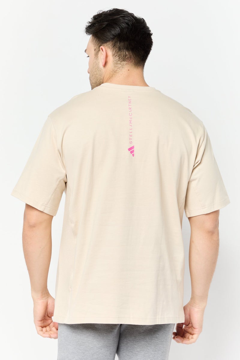 Adidas Adidas x Stella Mccartney Men Sportswear Fit Short Sleeves Outdoor T-Shirt, Beige  - Image 4