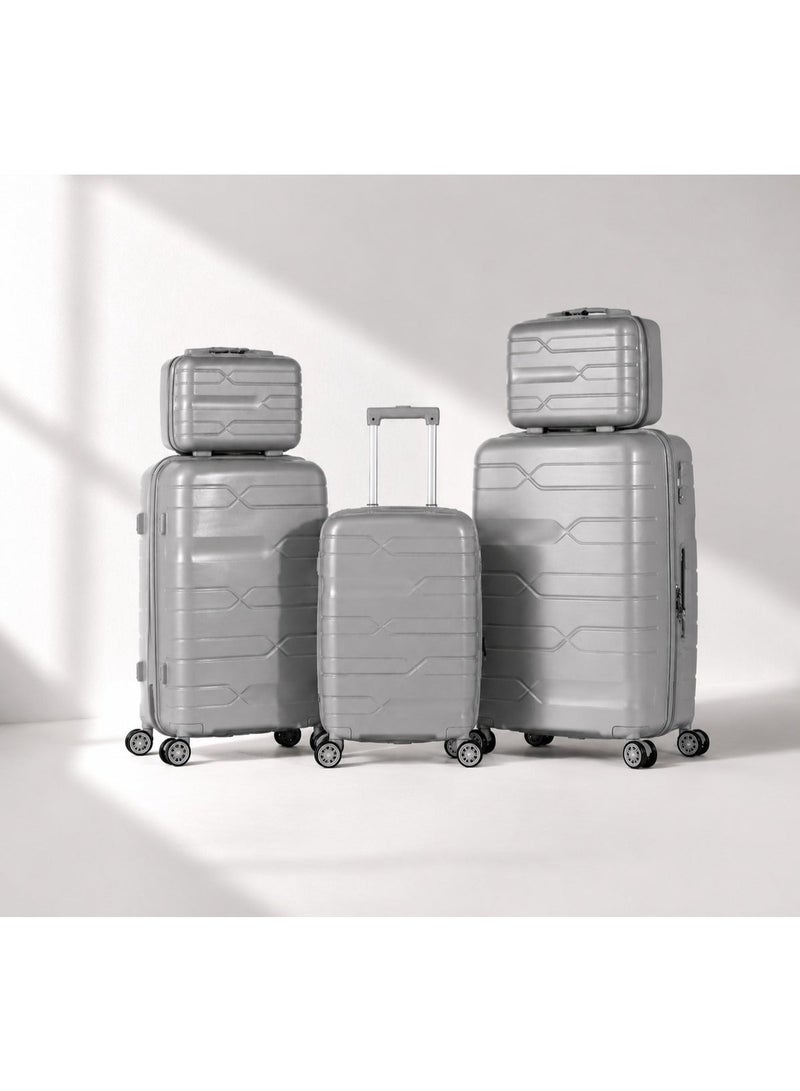 5-piece travel bag set, unbreakable hard PP construction, lightweight and durable for travel, business trips and vacations - Image 1