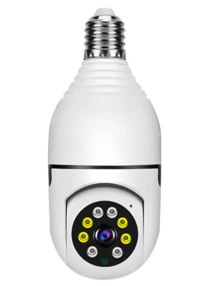 ELTRAZONE 1080P Wireless Tovnet Wifi Pan/Tilt Light Bulb Security Camera, 360 Degrees 3.0MP Cam Home Surveillance CCTV Panoramic IP Camera, with Night Vision  - Image 1