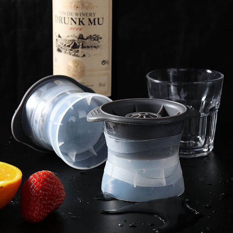 Baijie Ice Ball Mold, Ice Cube Mold, Whiskey Ice Ball Maker, Ice Cube Tray, Ice Making Tool, Set of 2 - Image 1