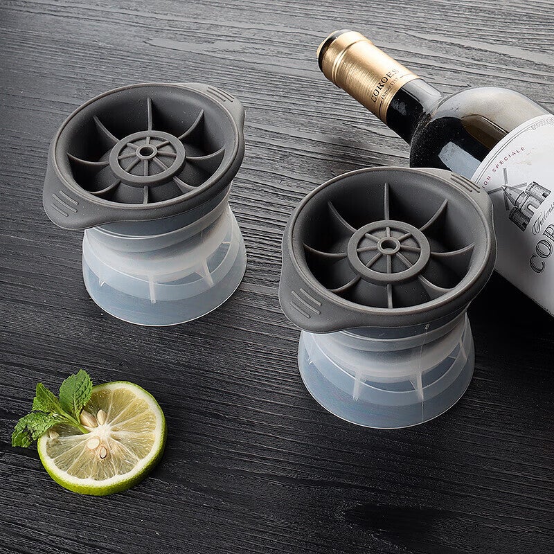 Baijie Ice Ball Mold, Ice Cube Mold, Whiskey Ice Ball Maker, Ice Cube Tray, Ice Making Tool, Set of 2 - Image 4