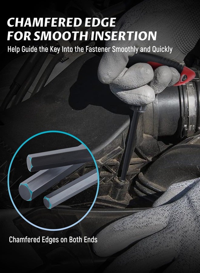 Lichamp مجموعة مفاتيح ألين بمقبض على شكل حرف T من Lichamp، متري، 8 قطع، شديدة التحمل، قياسية، بمقبض طويل على شكل حرف T، مجموعة مفاتيح ألين سداسية، 2-10 مم - Image 5