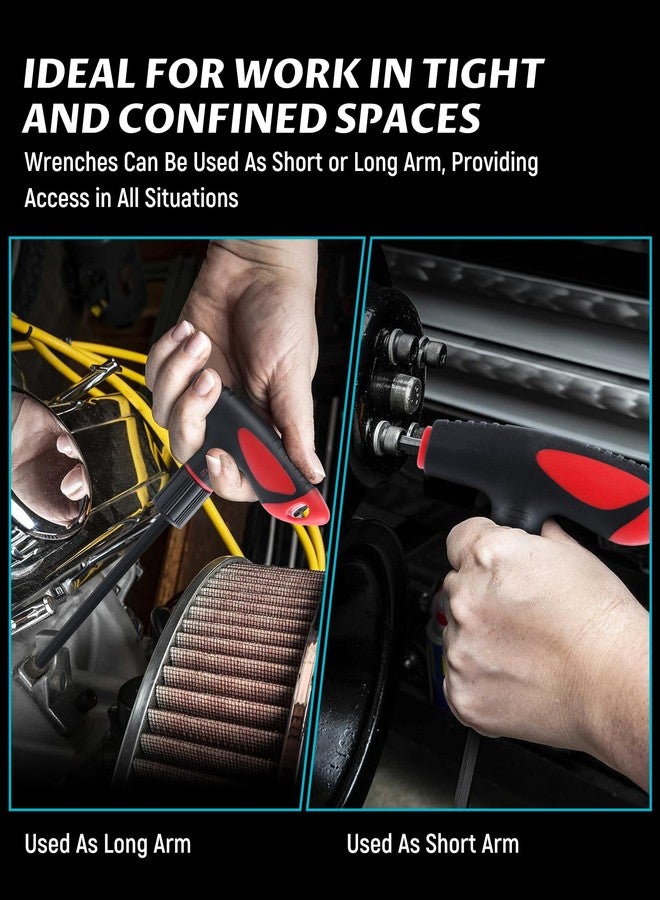 Lichamp مجموعة مفاتيح ألين بمقبض على شكل حرف T من Lichamp، متري، 8 قطع، شديدة التحمل، قياسية، بمقبض طويل على شكل حرف T، مجموعة مفاتيح ألين سداسية، 2-10 مم - Image 4