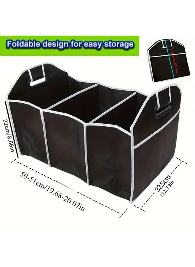 B25 Color Foldable Car Trunk Organizer Adjustable Storage Box With Tool Holder - Image 4