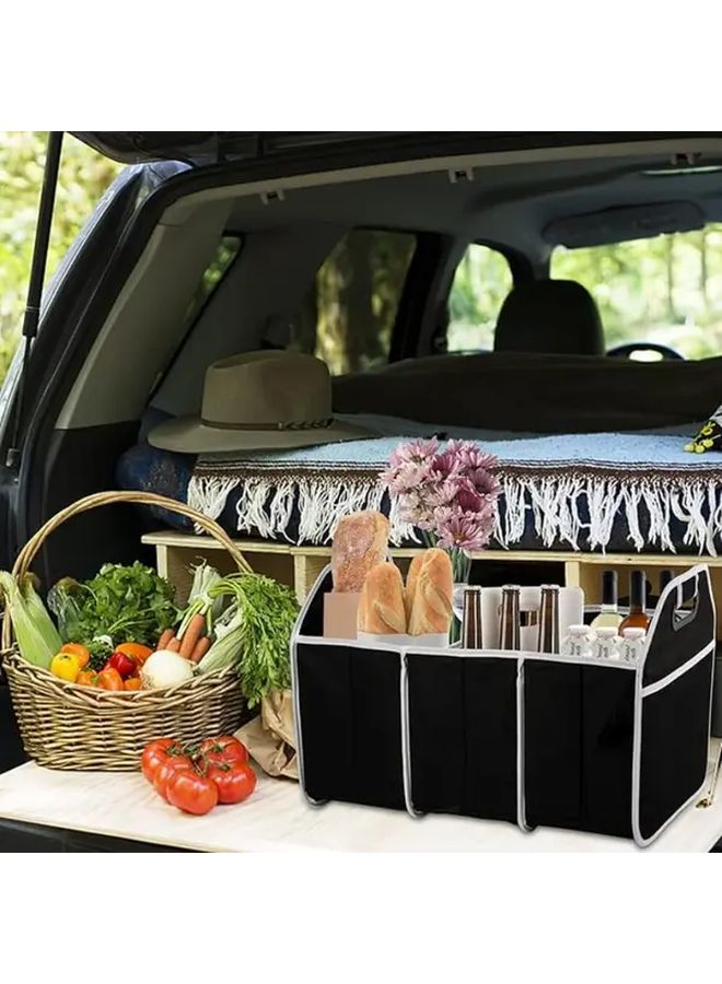 B25 Color Foldable Car Trunk Organizer Adjustable Storage Box With Tool Holder - Image 2