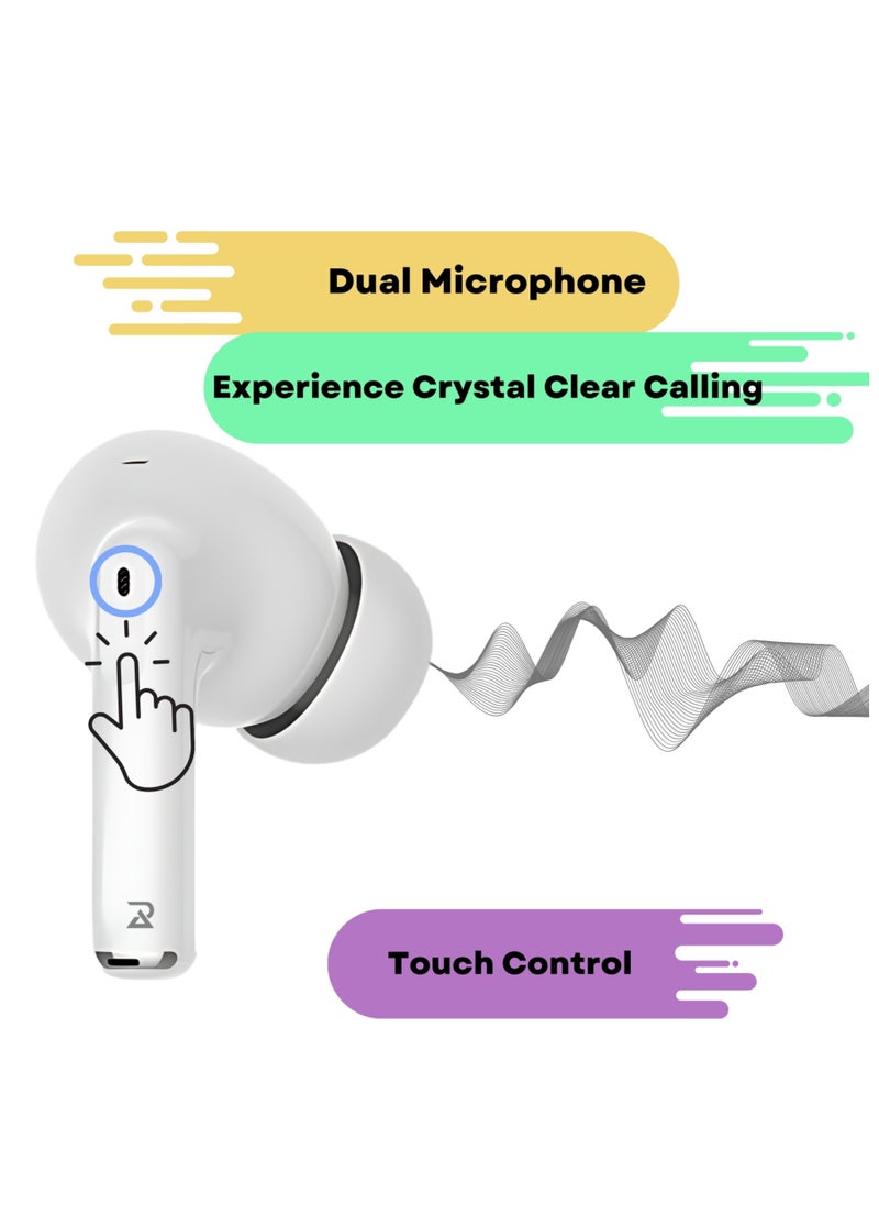 RADALIFESTYLE - Air 9 Pro wireless bluetooth TWS in ear earbuds with stereo & bass (white) - Image 1