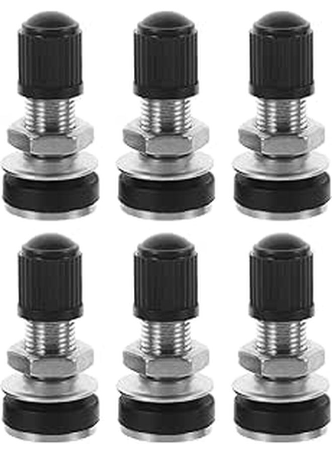 45mm Heavy Duty Copper Tubeless Tire Valve Stems 6 Pack for Car Truck Motorcycle Tractor - Image 1