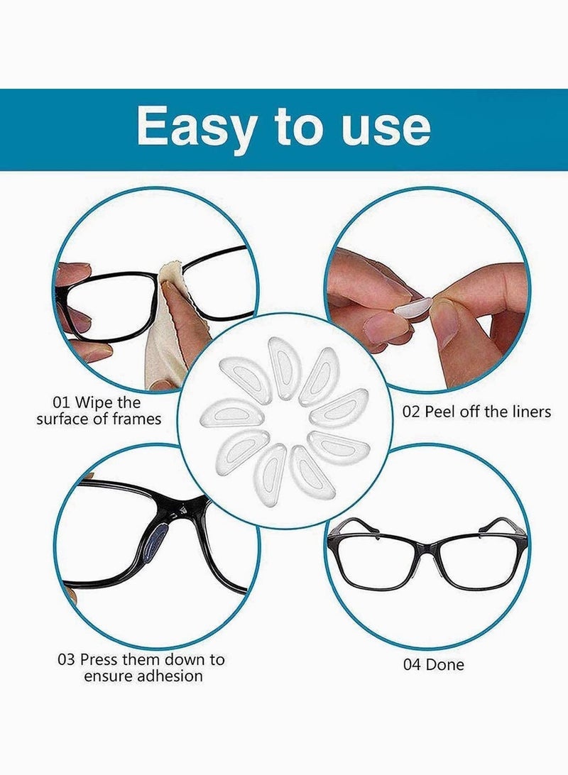 SOLARAE 27 Pairs Eyeglasses Repair kit Adhesive Eyeglass Nose Pads Silicone Anti-Slip Glasses, Glasses Nose Grips, Hook Grip Holder Silicone Anti-Slip Round Eyeglass Retainer - Image 3