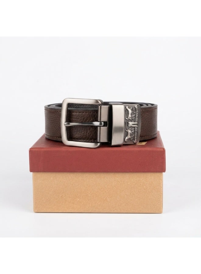 Levi's 2-in-1 Classic Men's Leather Belt – Reversible Brown & Black with Gift Box - Image 2