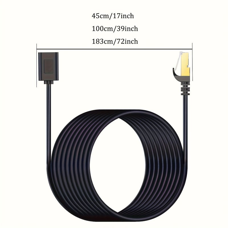 Cat 8 Ethernet Extension Cable 6FT 40Gbps LAN Cable Extender FTP Shielded RJ45 Male to Female Connector For Computer PC Laptop Smart TV - Image 2