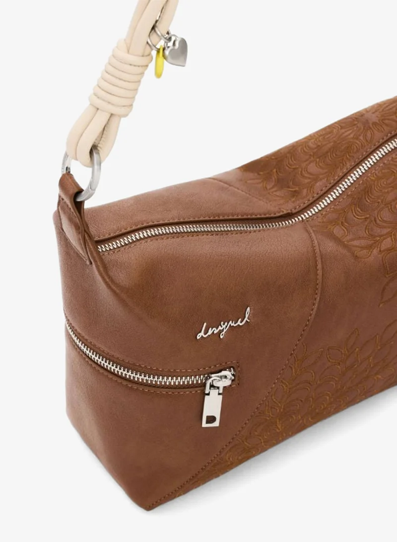 DESIGUAL Brown Medium Embroidered Bag for Women | Best Price UAE