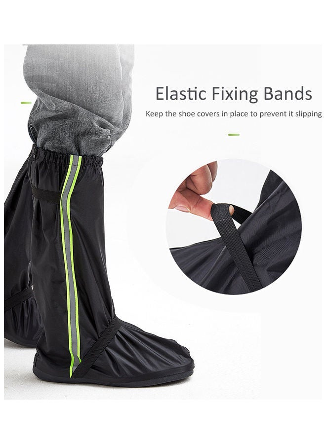 NIBEMINENT Rain Boot Shoe Covers With Reflective Strips - Image 3