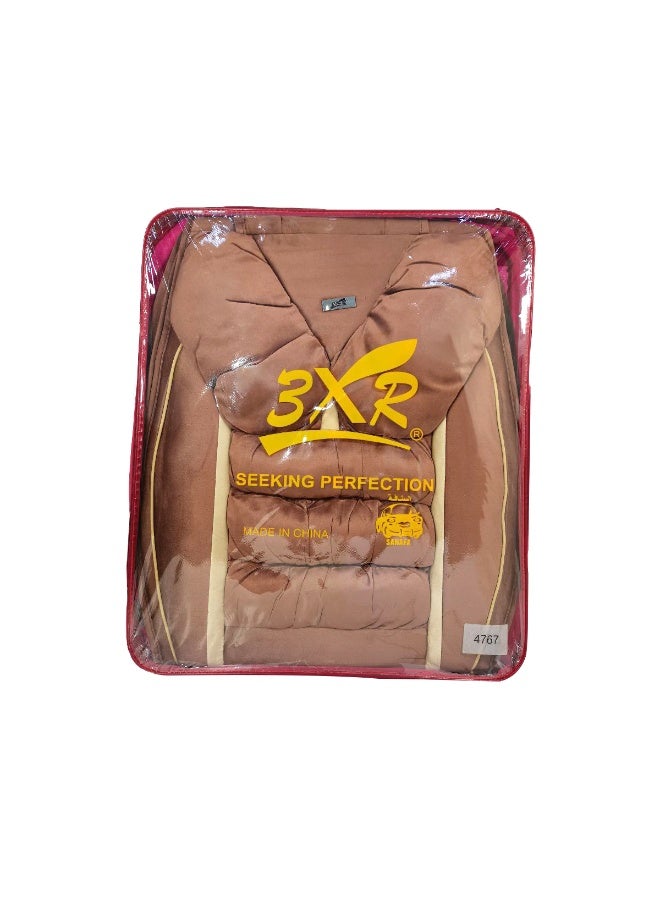 3 اكس ار طقم أغطية وسائد مقاعد سيارة عالمي للمقاعد الأمامية (قطعتان) غطاء مقعد مريح مبطن سميك مع دعم لمسند الرأس، وجيوب تخزين، ومشبك حزام مطاطي. مناسب لجميع أنواع السيارات: هاتشباك، سيدان، سيارات الدفع الرباعي، كروس أوفر، سيارات ستيشن واغن، للاستخدام المنزلي والمكتبي - 4767 - Image 5