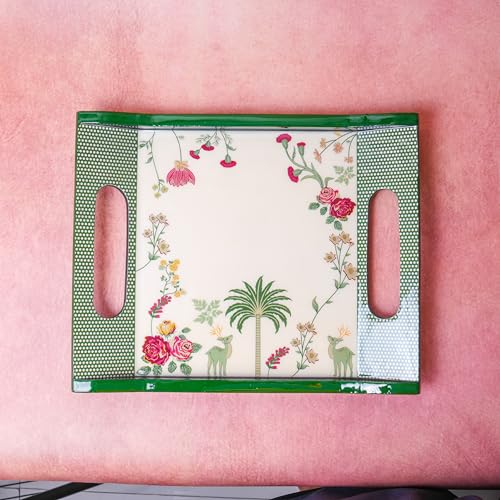 CRAF10 Ceramic Handcrafted Blossom Breeze Small Tea Set - 1 Kettle (350 ML), 2 Cups (160 ML), 1 Bowl (for Sugar or Snacks), 1 Tray | Microwave & Dishwasher Safe | Teapot | Gifting Option - Image 3