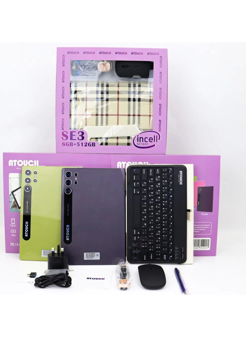 ATOUCH ATOUCH SE3 Tablet 10.1 Inch Android 13 Tablet Dual SIM Phone Tablet with Watch  - Image 2