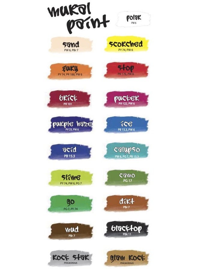 Chroma Mural Paint, Assorted Bright Colors, Pints, Set of 6 - Image 3