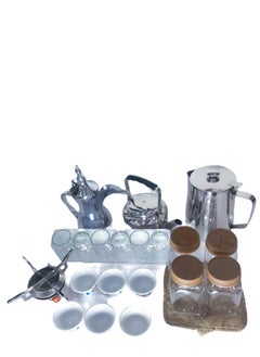 Albawadi Arabic Camping Tea Coffee Kits with Stove Teapot Cup Windboard Bag Sets  - Image 3