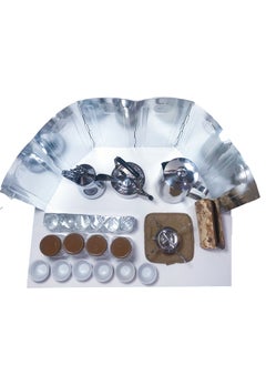 Albawadi Arabic Camping Tea Coffee Kits with Stove Teapot Cup Windboard Bag Sets  - Image 4