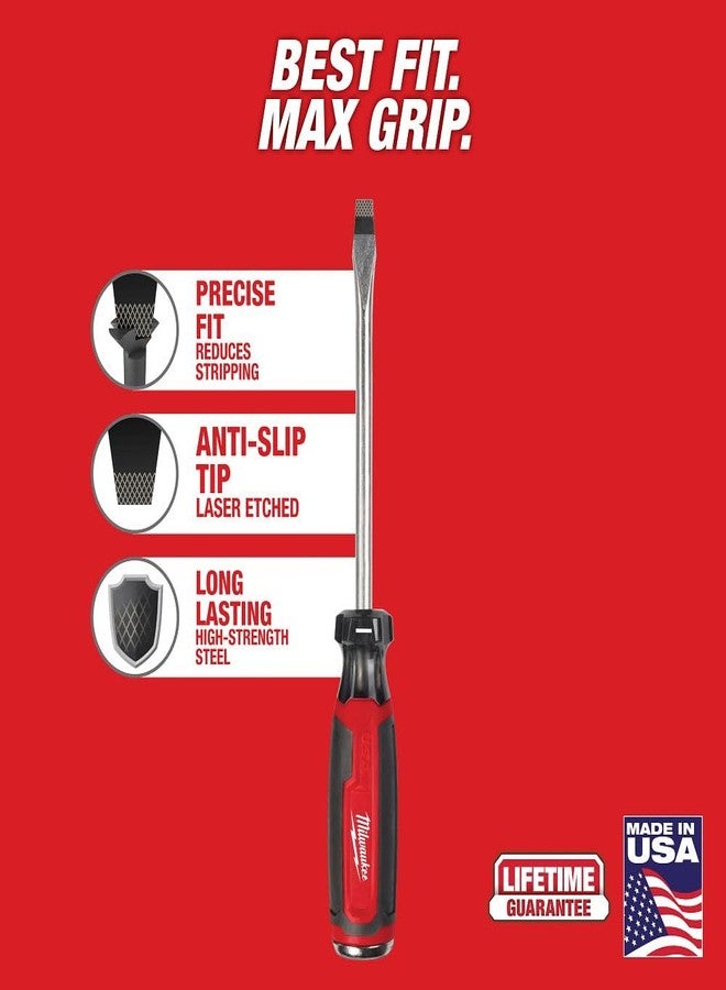 ميلواكي مفك براغي ميلووكي مسطح الرأس، مقاس 5/16 بوصة، مزود بمقبض مبطن، مقاس 6 بوصات - Image 3