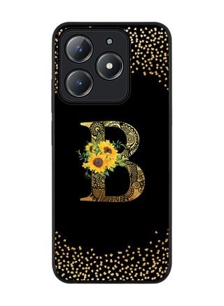 For Realme C63 / Realme C61 4G Case,Slim fit Camera Protection, Shockproof Thin Phone cover  - Custom Floral Monogram - B ( Black ) - pzsku/Z1345D5DFF00083CDAB8AZ/45/_/1738074244/e66370eb-fc24-464d-b243-4d277fe57d18