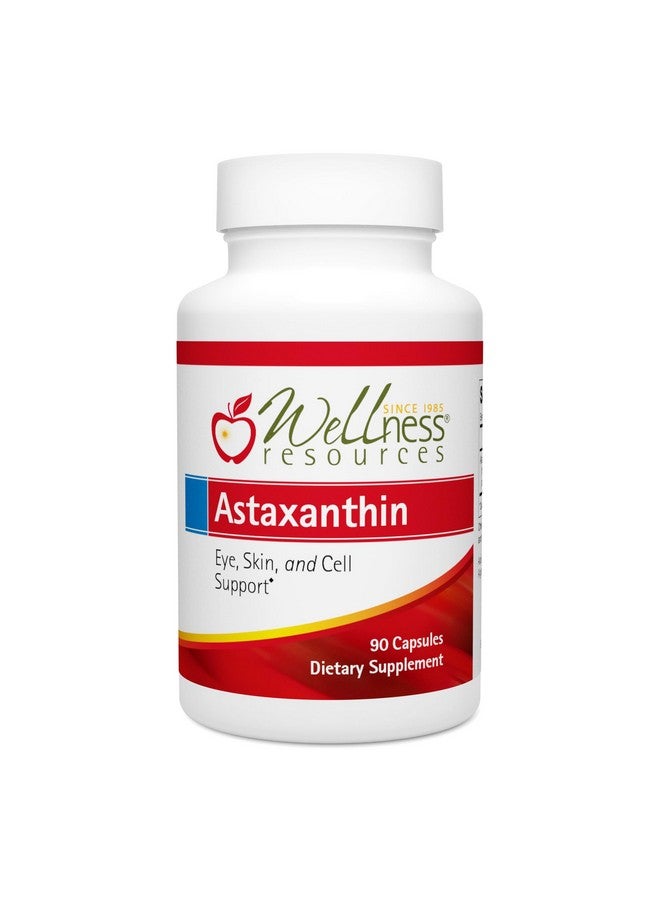 Wellness Resources Astaxanthin 6 mg | Wholefood Microalgae Haematococcus Pluvialis | High Potency Whole Algae Astapure | Astaxanthin Nutritional Supplement | 90 Capsules - Image 1