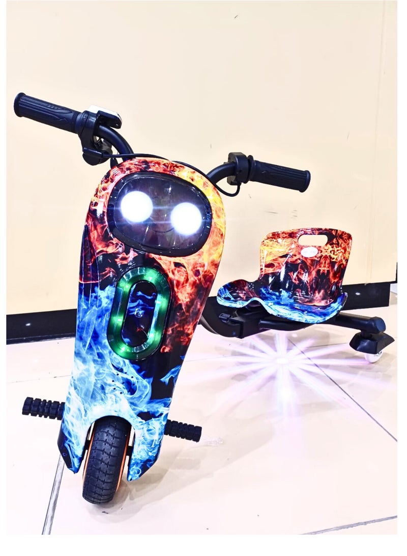 ECVV 36V Drifting Scooter 3 Wheel Electric Scooter - 3 Driving Modes- Bluetooth- Speaker- Lights - Shock Absorber Safety Gears Speed Up To 10KM/h | Random Color - Image 2
