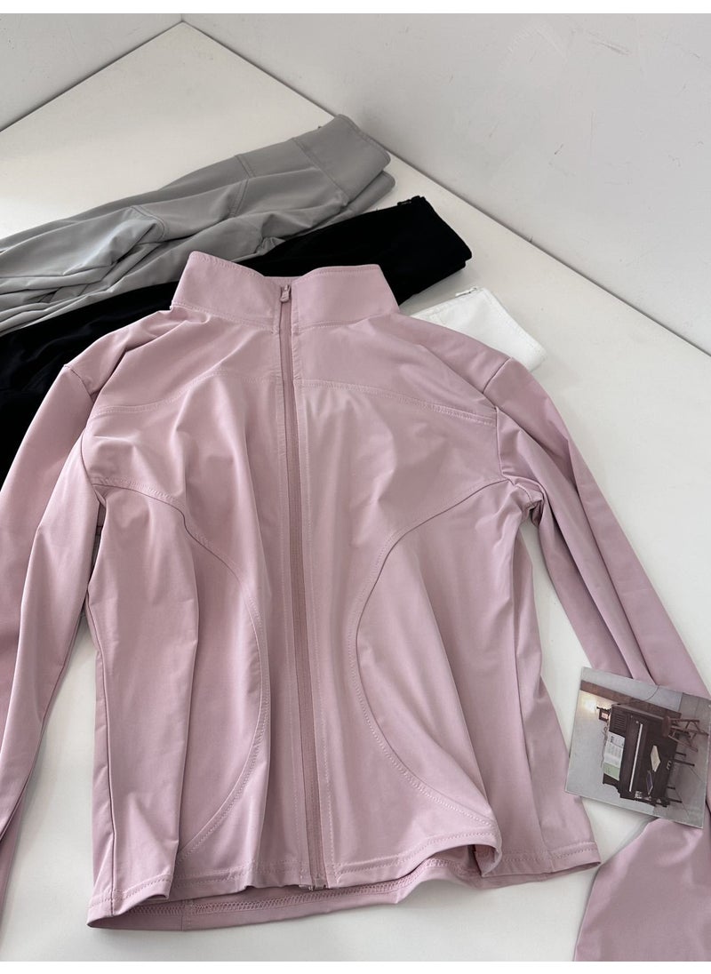 Generic Summer Ice Silk Sun Protection Breathable Jacket Women Sakura Powder 