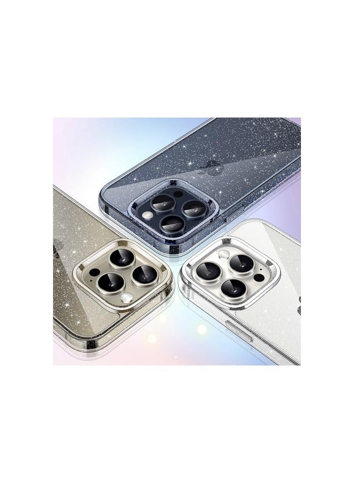 جي تيك حافظة JETech اللامعة لهاتف iPhone 15 Pro مقاس 6.1 بوصة، غطاء ممتص للصدمات مضاد للصدمات، لطيف لامع للنساء والفتيات (شفاف) - Image 5