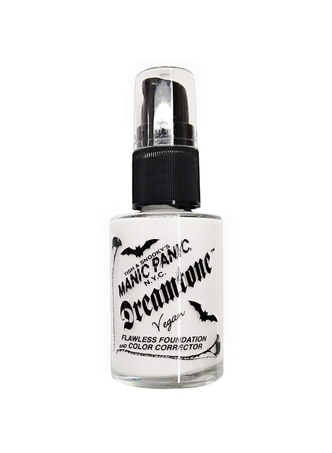 MANIC PANIC Dreamtone Flawless White Liquid Foundation - Full Coverage White Foundation And Color Corrector with Demi Matte Finish - Cosplay, Halloween Makeup, & Everyday Use (0.96oz) - Image 1