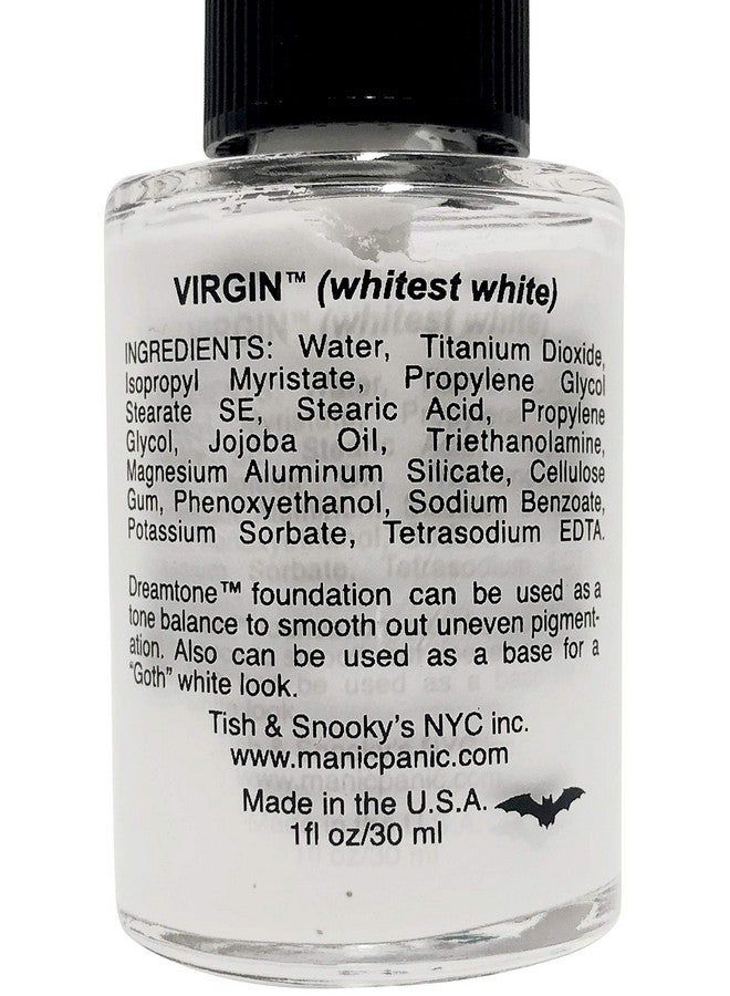 MANIC PANIC Dreamtone Flawless White Liquid Foundation - Full Coverage White Foundation And Color Corrector with Demi Matte Finish - Cosplay, Halloween Makeup, & Everyday Use (0.96oz) - Image 2
