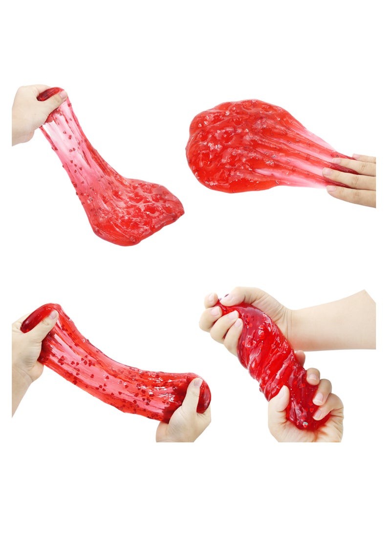 Clear Slime Crystal Putty, 5 Pieces 7oz Soft Jelly Clay, Non-Sticky Crunchy Bubble Slime for Kids, DIY Crafts and Party Favors - Image 5