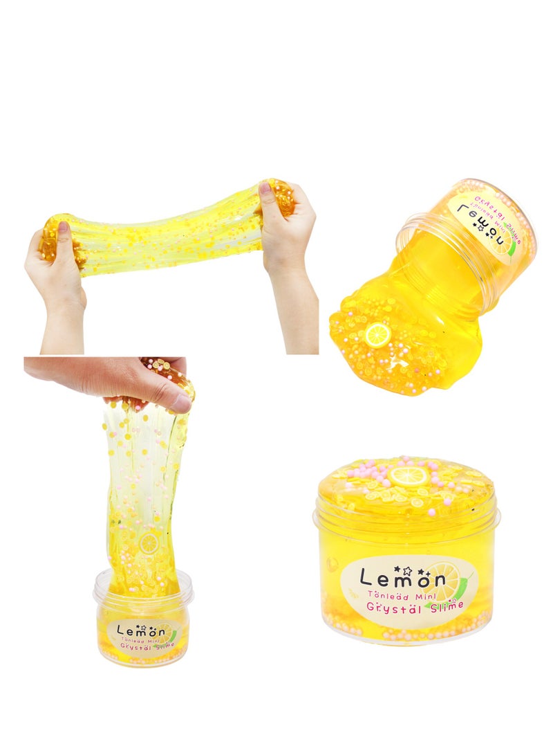 Clear Slime Crystal Putty, 5 Pieces 7oz Soft Jelly Clay, Non-Sticky Crunchy Bubble Slime for Kids, DIY Crafts and Party Favors - Image 4