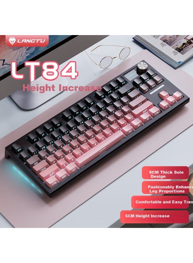 Langtu Lt84 Wired Blackberry Side Engraved Custom Mechanical Keyboard Gaming Office Keyboard Gasket Structure Full Key Hot Swap Xiangyun Switch - Image 1