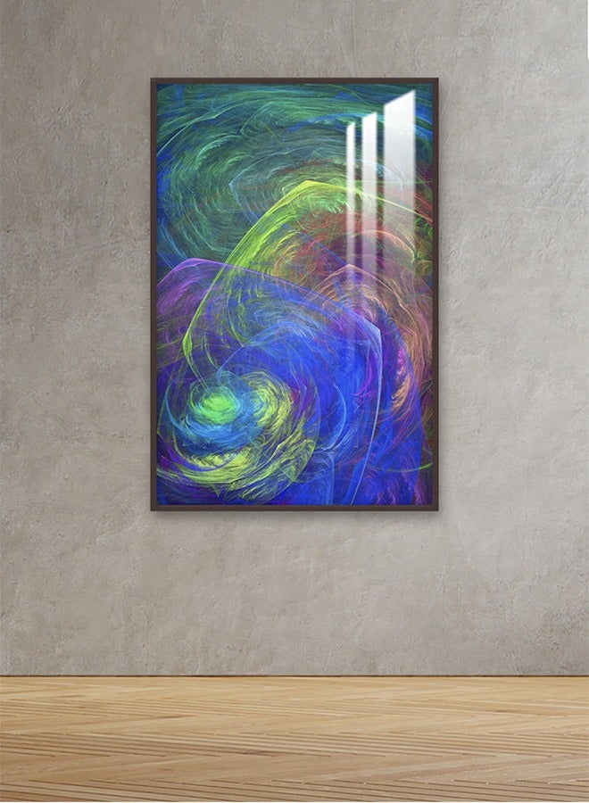 Marktna Decorative Wall Art Painting 120X80Cm With An Abstract Design Gold Frame And A Transparent Acrylic Layer 0.5Kg - Image 1