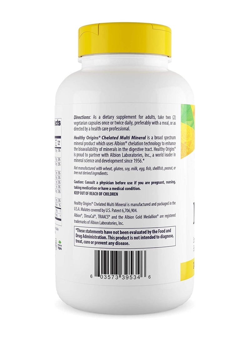 Healthy Origins Chelated Multi Mineral - iron free, High absorption Dietary Supplement (Traacs) - 240 Veggie Capsules - Image 3
