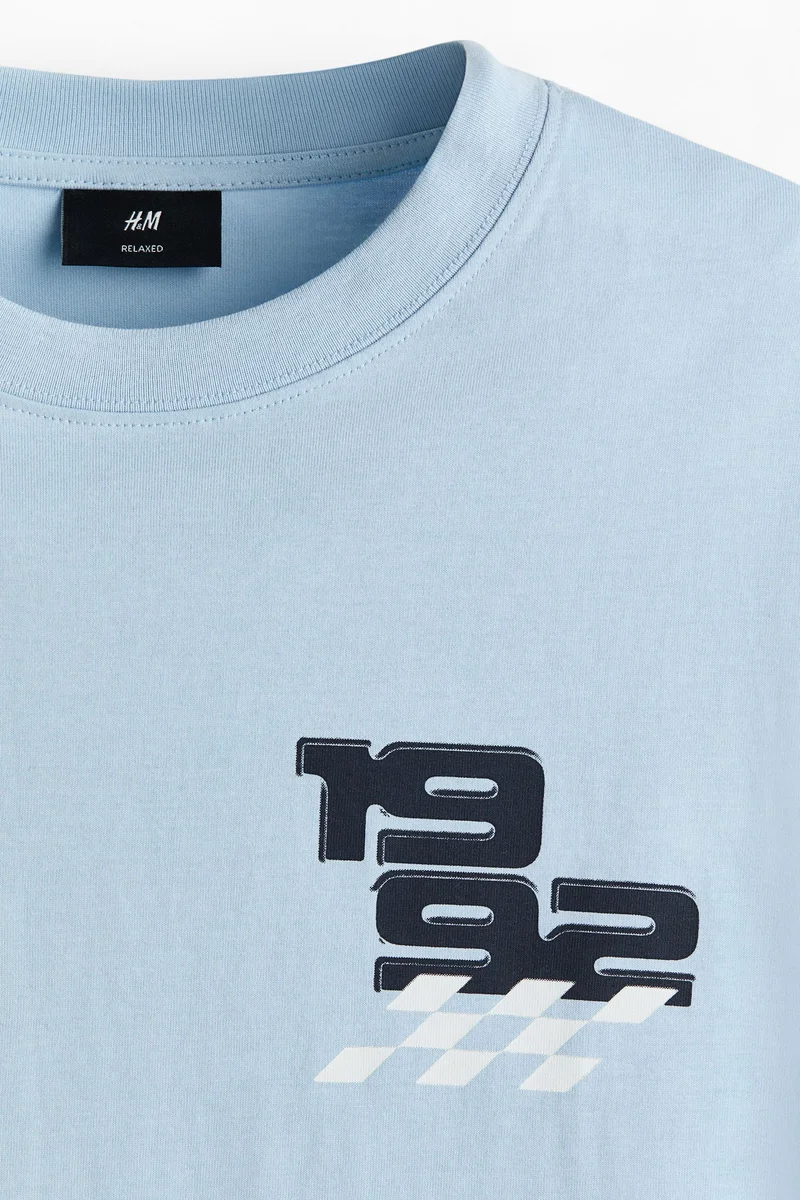H&M  Relaxed Fit Printed T-shirt for Men | Best Price UAE