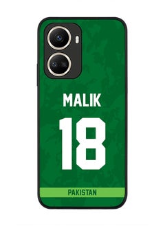 Rugged Black Edge Case for Huawei nova 10 SE, Slim fit Soft Case Flexible Rubber Edges Thin Cover - Player Name - Shoaib Malik, Jersey Number- 18