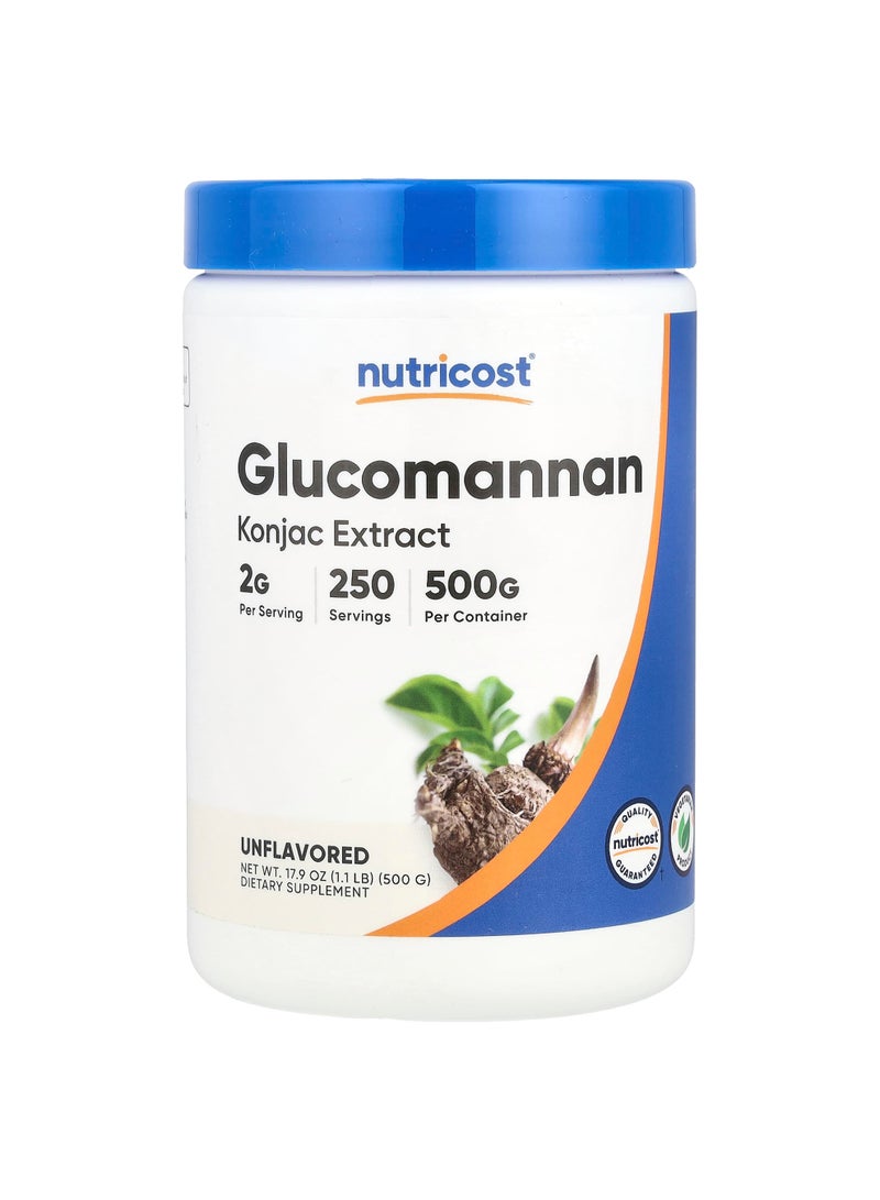 Glucomannan, Unflavored, 17.9 oz (500 g)