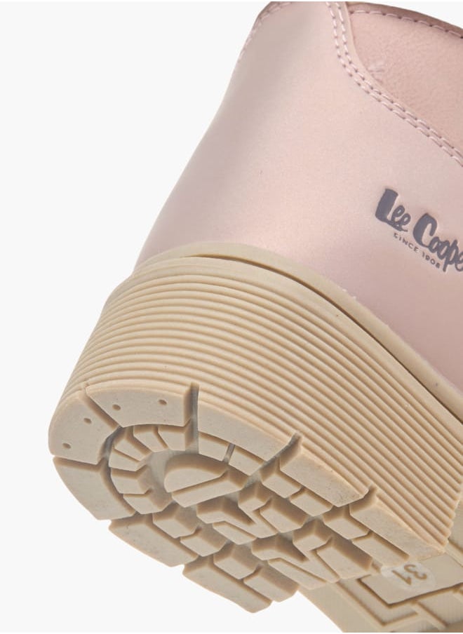 Lee Cooper Girls Panelled Ankle Boots With Zip Closure  - Image 5