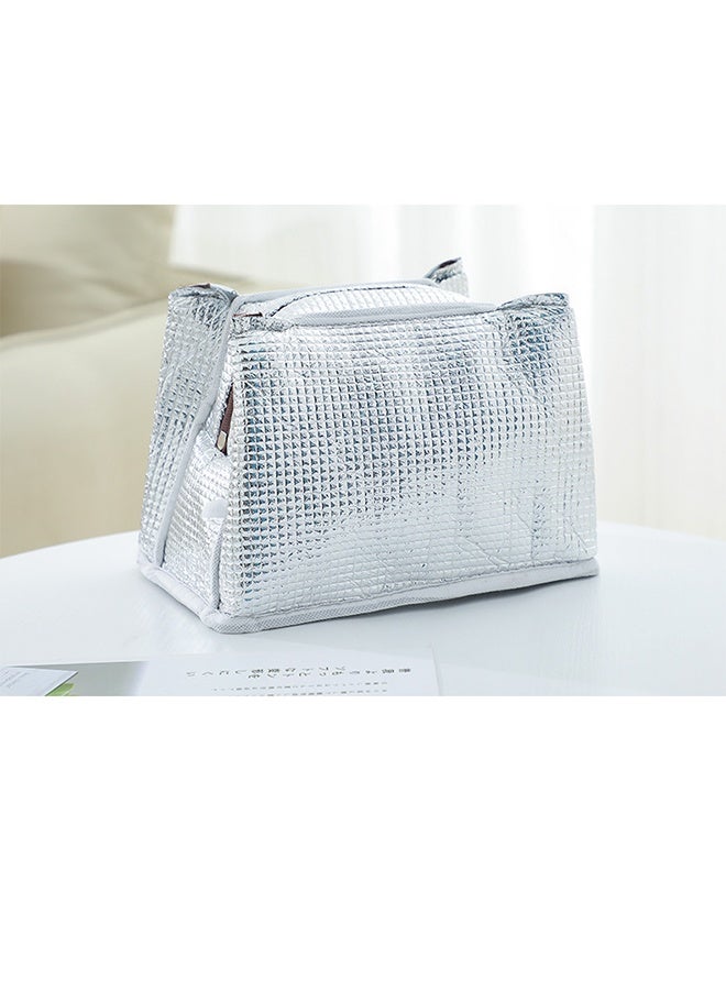 Thermal insulation bag, cold and fresh food storage bag, Oxford cloth aluminum foil handbag, portable lunch box bag  - Image 4