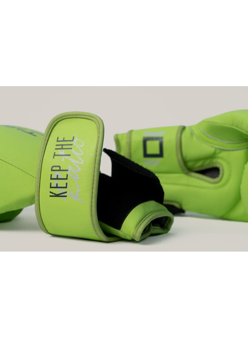 RUSHIO Gloves: Dare Collection / Double Strap / Engineered Leather - Active Green - Image 3