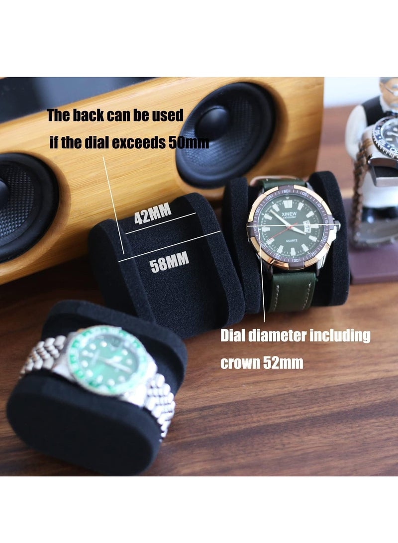 ليموس حقيبة سفر صلبة مكونة من فتحتين للساعات، صندوق منظم لتخزين الساعات بسحاب محمول مع وسادة إسفنجية ناعمة لتناسب الساعات الكبيرة والصغيرة، منظم ساعات للرجال والنساء (فتحتان) - Image 2